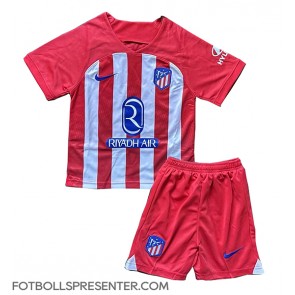Atletico Madrid Hemmatröja Barn 2023-24 Kortärmad (+ korta byxor)